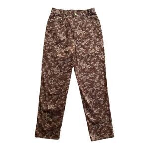 Lauren Ralph Lauren Vintage 90s Rust Reddish Brown Straight‎ Floral Jeans Sz 18W